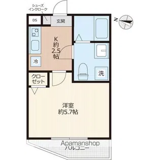 EVERA大倉山【1階】の間取り