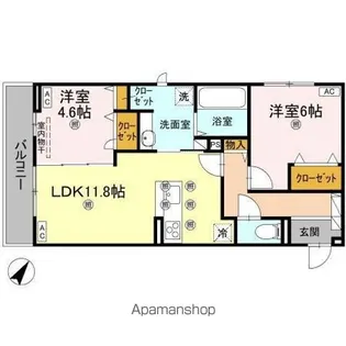 リエートパーク【3階】の間取り