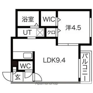 ルーク南4条【3階】の間取り