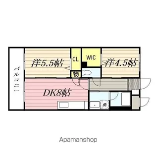 サンライズ周船寺Ⅱ【205号室】の間取り