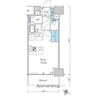 ロイヤルパークスER万代【4階】の間取り