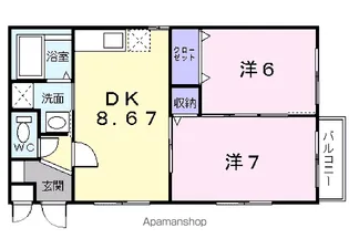 クアトロ【2階】の間取り