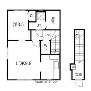 オリエンスB【2階】の間取り