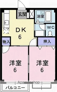 エルディム北D【2階】の間取り