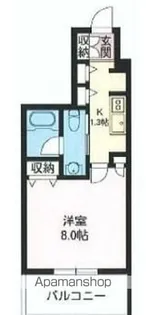 エスティメゾン三軒茶屋Ⅱ【4階】の間取り