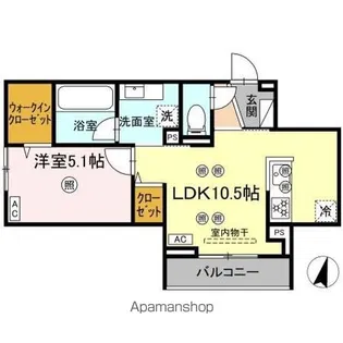 ディアライズ綾羅木本町 A棟【2階】の間取り