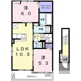 グランコートⅥ【2階】の間取り
