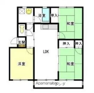 ひだかハイツ【203号室】の間取り
