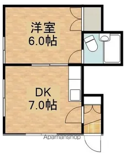 コーポセイユウ【1A号室号室】の間取り