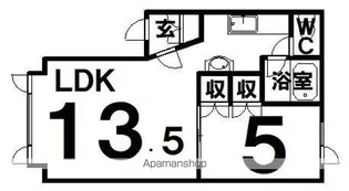 K&KコーポラスC【202号室】の間取り