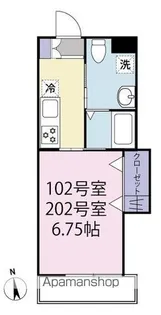 カサヴェルデ青陽【1階】の間取り