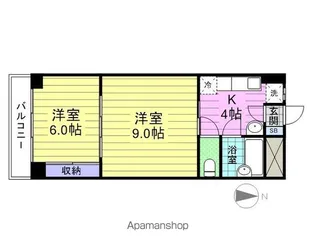 アーバンハイツ中野栄【203号室】の間取り