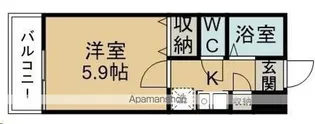 パークウッド台原【106号室】の間取り
