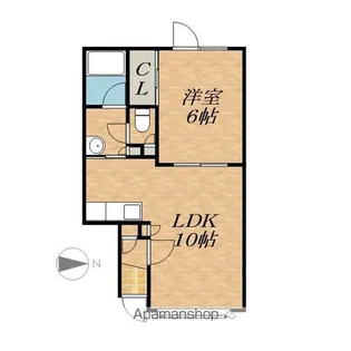 ラ・ポレール悠【2階】の間取り