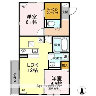 メゾン・ド・キャトルⅣ【1階】の間取り