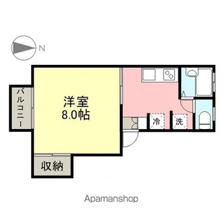 まほろば舘Ⅰ【F号室】の間取り