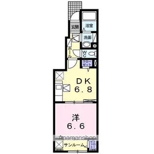 笹山ハイツさくら【1階】の間取り