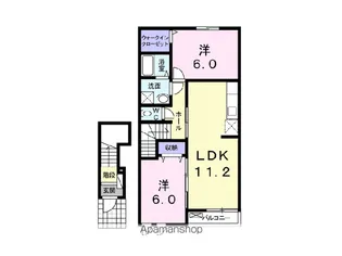 ジェルメ.K Ⅱ【2階】の間取り