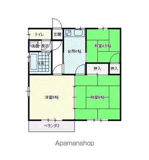 サンハイツ【101号室】の間取り