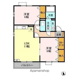 ウィンドワード【2階】の間取り