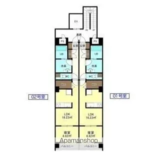 N51 PREMIER 吹上【8階】の間取り