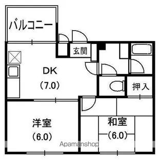コンフォート境橋【1階】の間取り