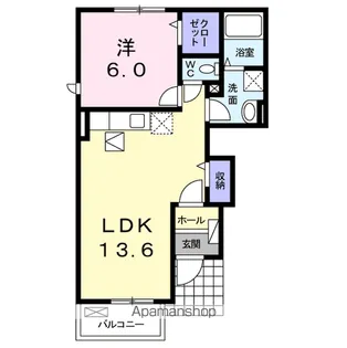 イーストヒルズ大崎C【1階】の間取り