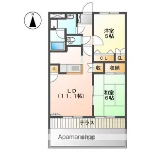 シャンテクレア【1階】の間取り