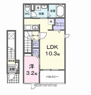 ネスト小原田【2階】の間取り