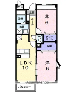 リリアンハイム【1階】の間取り