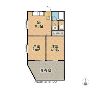 ハイツベルウッド【1階】の間取り