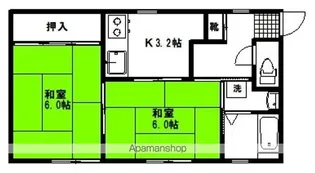 グレースハイツ【206号室】の間取り