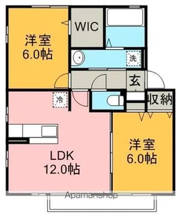 ROSEVILLA B棟【2階】の間取り