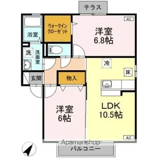 SAISON五日市観音【1階】の間取り