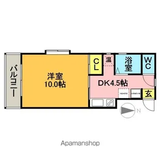 エトランゼ5宮本【407号室】の間取り