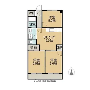 大恵第3マンション【502号室】の間取り