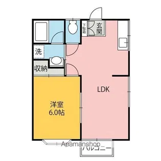 ジーヴァⅡ【2階】の間取り