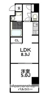 ブラービ南船場【9階】の間取り
