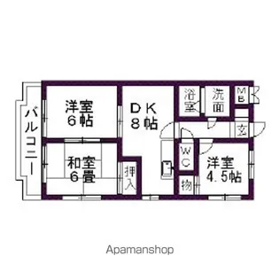 グランドール横前【3階】の間取り