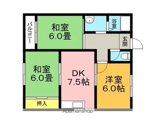 サンハイツK【201号室】の間取り