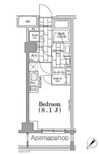 ONE ROOF FLAT TSUKISHIMA【7階】の間取り