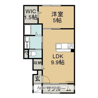 ヒッポ阿方【1階】の間取り