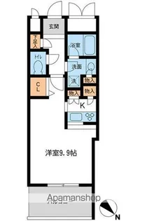 メトロタワー山下町【9階】の間取り