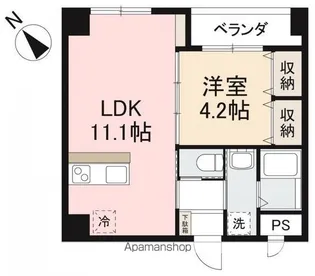 アルト栗林公園【4階】の間取り