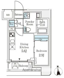 クラリティア文京湯島【3階】の間取り