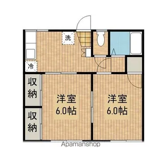 レジデンス城西B【202号室】の間取り
