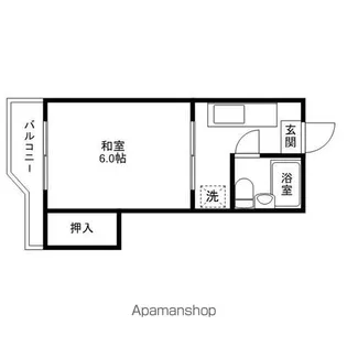 オクト玉川【402号室】の間取り