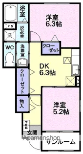 エアリー フィールドⅡ【1階】の間取り