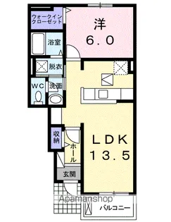 メゾン・ソレイユ1番館【1階】の間取り