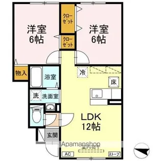 グランモア石江【1階】の間取り